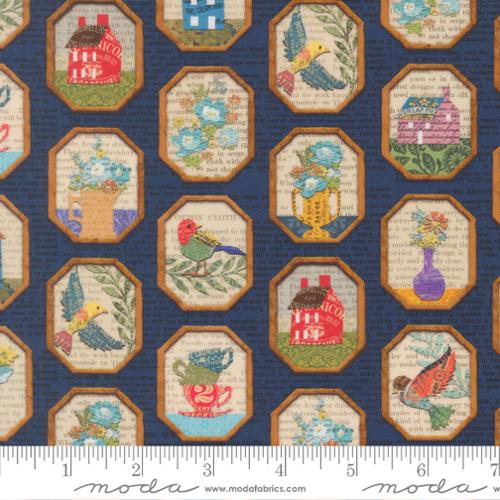 Paper Hamlet Midnight Frames Cotton 44"/45" Fabric Per Yard - Prismatic Fiber Arts