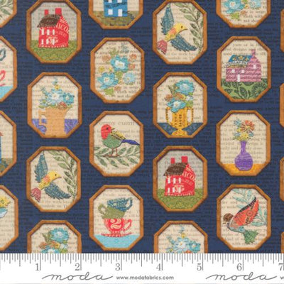 Paper Hamlet Midnight Frames Cotton 44"/45" Fabric Per Yard - Prismatic Fiber Arts