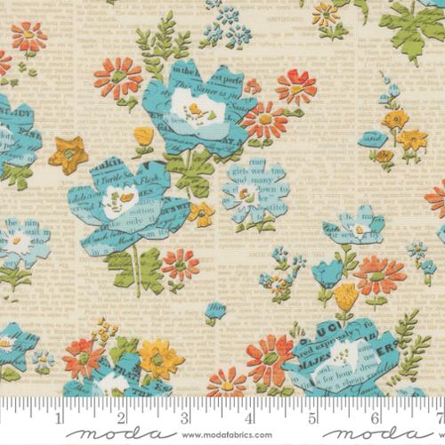 Paper Hamlet Paper Florals Cotton 44"/45" Fabric Per Yard - Prismatic Fiber Arts