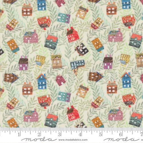 Paper Hamlet Paper Tossed Houses Cotton 44"/45" Fabric Per Yard - Prismatic Fiber Arts