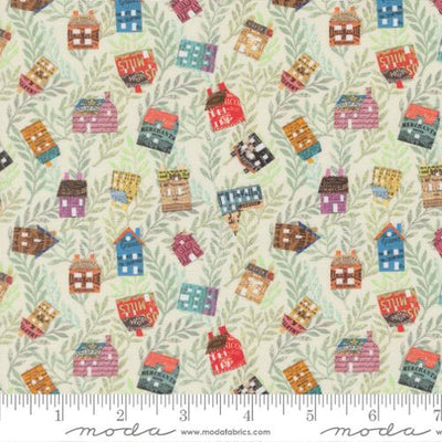 Paper Hamlet Paper Tossed Houses Cotton 44"/45" Fabric Per Yard - Prismatic Fiber Arts