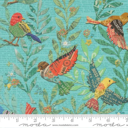 Paper Hamlet Sky Birds Cotton 44"/45" Fabric Per Yard - Prismatic Fiber Arts