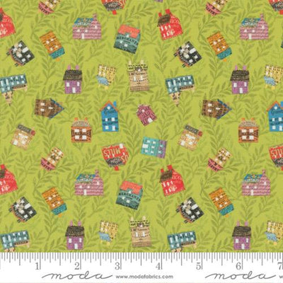 Paper Hamlet Sprout Tossed Houses Cotton 44"/45" Fabric Per Yard - Prismatic Fiber Arts