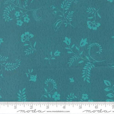 Parlor Boho Flowers Peacock Cotton 44"/45" Fabric Per Yard - Prismatic Fiber Arts
