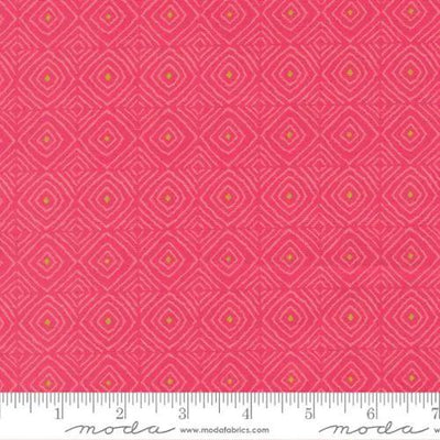 Parlor Diamonds Azalea Cotton 44"/45" Fabric Per Yard - Prismatic Fiber Arts
