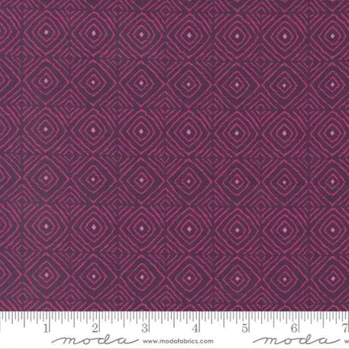 Parlor Diamonds Plum Cotton 44"/45" Fabric Per Yard - Prismatic Fiber Arts