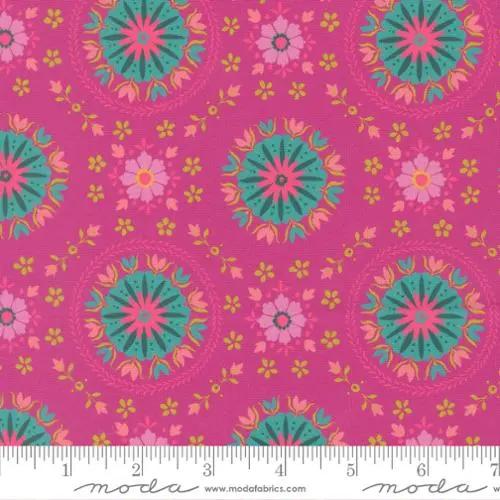 Parlor Mandala Passion Fruit Cotton 44"/45" Fabric Per Yard - Prismatic Fiber Arts