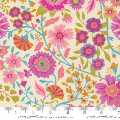 Parlor Wild And Free Cream Cotton 44"/45" Fabric Per Yard - Prismatic Fiber Arts