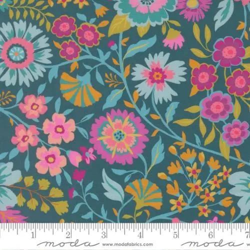 Parlor Wild And Free Peacock Cotton 44"/45" Fabric Per Yard - Prismatic Fiber Arts