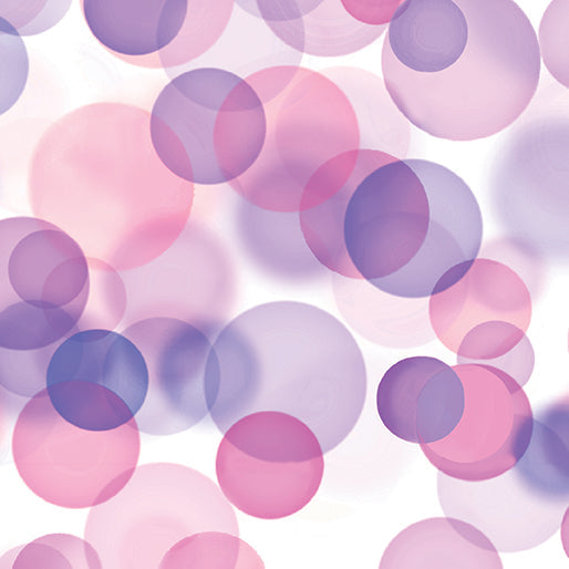Purple Bubbles 108" Lilac Cotton Wideback Fabric Per Yard - Prismatic Fiber Arts