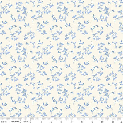 Penelope Stems Cream Cotton Wideback Fabric per yard - Prismatic Fiber Arts