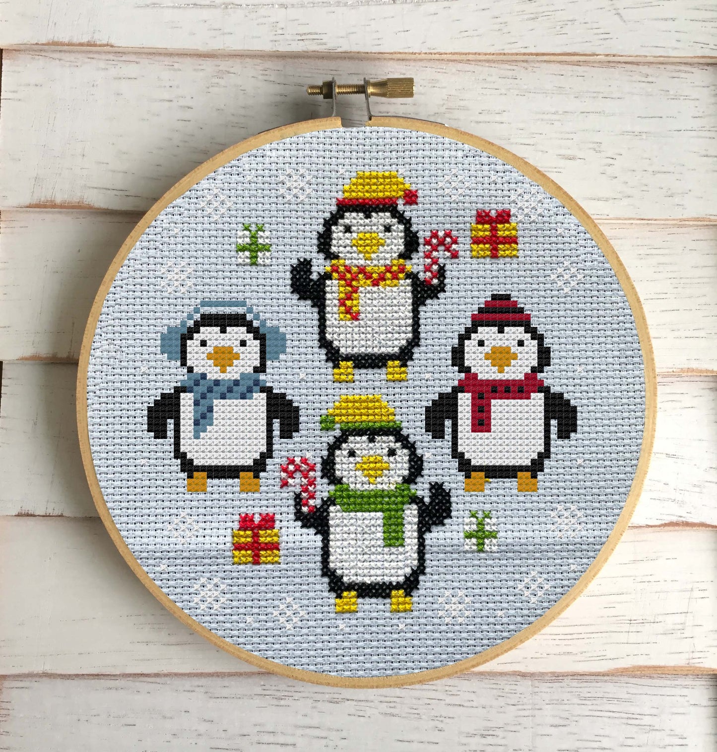 Penguin Party Cross Stitch Kit - Prismatic Fiber Arts