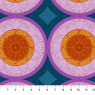 Perennial Borders Doily in Amber AMT138-82L Cotton 44"/45" Fabric Per Yard - Prismatic Fiber Arts
