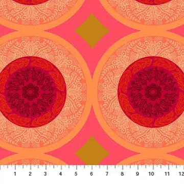 Perennial Borders Doily in Taffy AMT138-38C Cotton 44"/45" Fabric Per Yard - Prismatic Fiber Arts