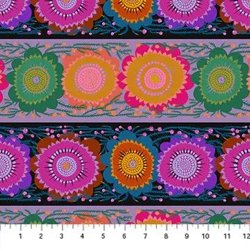 Perennial Borders Line Dance in Moonlight AMT135-84L Cotton 44"/45" Fabric Per Yard - Prismatic Fiber Arts