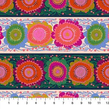 Perennial Borders Line Dance in Spunky AMT135-86C Cotton 44"/45" Fabric Per Yard - Prismatic Fiber Arts