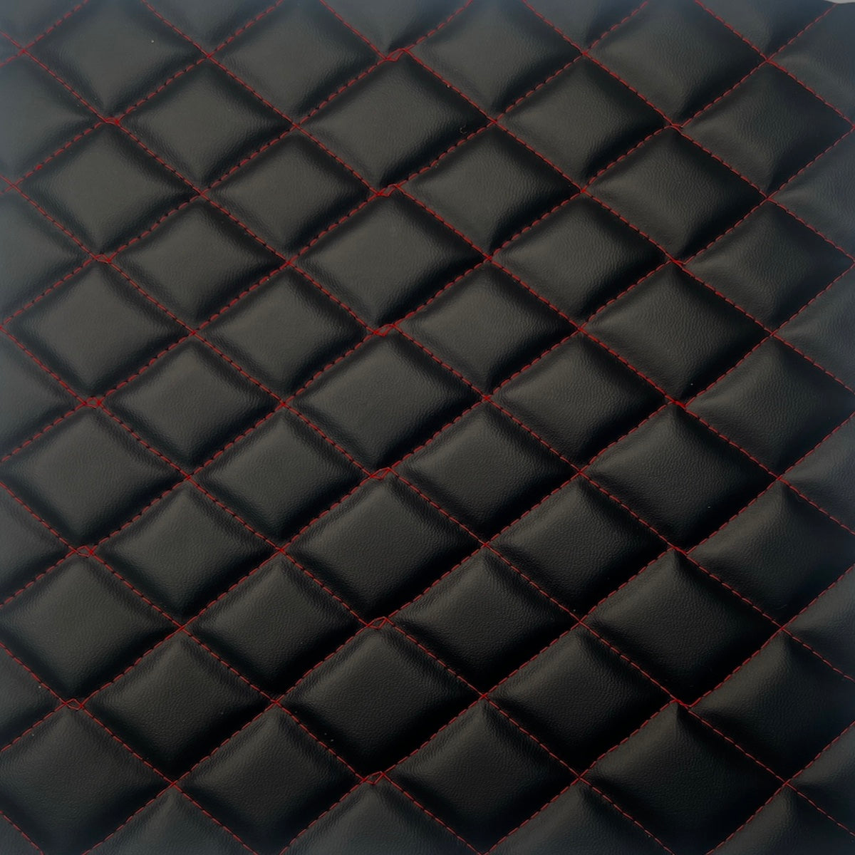 Diamond Quilted Foam Backed Faux Leather Vinyl Fabric - Prismatic Fiber Arts