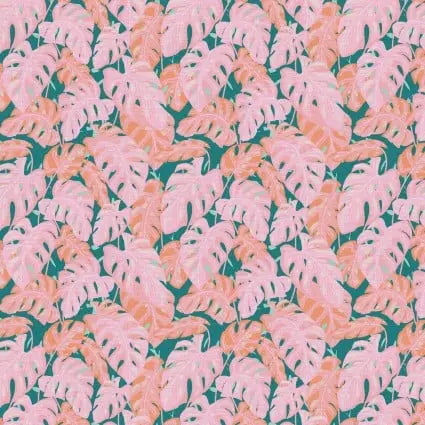 Pieces Of India Monstera Canopy 43"/44" Fabric Per Yard - Prismatic Fiber Arts
