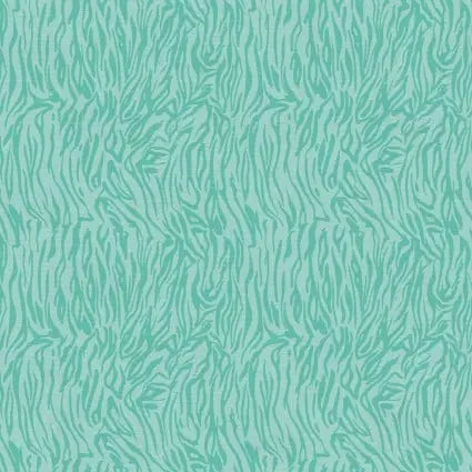 Pieces Of India Tiger Stripes Teal Aqua 43"/44" Fabric Per Yard - Prismatic Fiber Arts