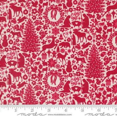 Pine Valley O Holy Night Red 44"/45" Fabric Per Yard - Prismatic Fiber Arts