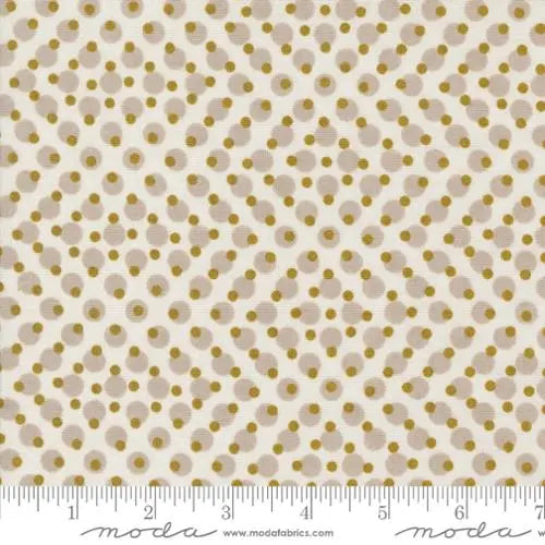 Pine Valley Snow Natural Geometric Dots 44"/45" Fabric Per Yard - Prismatic Fiber Arts