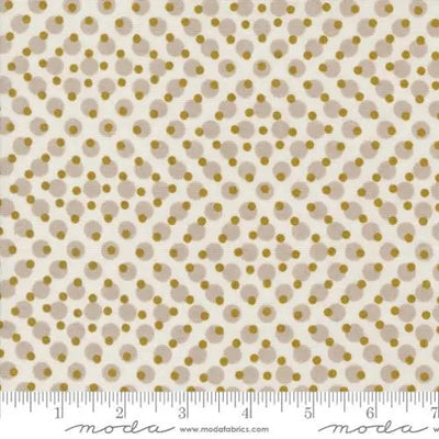 Pine Valley Snow Natural Geometric Dots 44"/45" Fabric Per Yard - Prismatic Fiber Arts