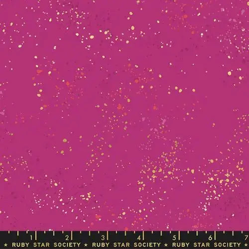 Pink Berry Speckled Metallic Cotton Wideback Fabric per yard - Prismatic Fiber Arts