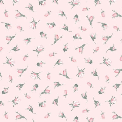 Pink Buds La Fleur Flannel Cotton 42"/43" Fabric Per Yard - Prismatic Fiber Arts