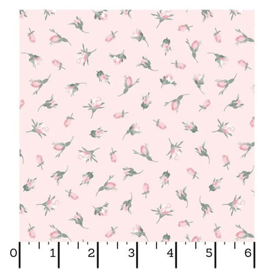 Pink Buds La Fleur Flannel Cotton 42"/43" Fabric Per Yard - Prismatic Fiber Arts
