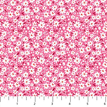 Pink Daisies Pocket Posies Cotton 44"/45" Fabric Per Yard - Prismatic Fiber Arts