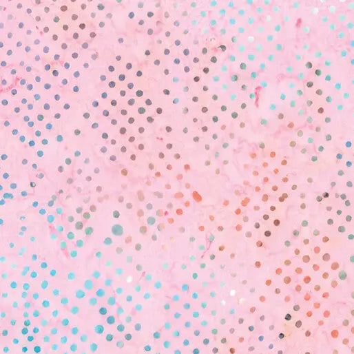 Pink Diamond Dots Cotton 44"/45" Fabric Per Yard - Prismatic Fiber Arts