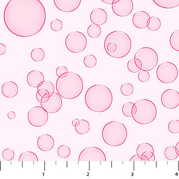 Pink Floating Bubbles Good Together Cotton 44"/45" Fabric Per Yard - Prismatic Fiber Arts