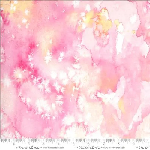 Pink Fuchsia Flow Basic Watercolor Painting 44"/45" Fabric Per Yard - Prismatic Fiber Arts