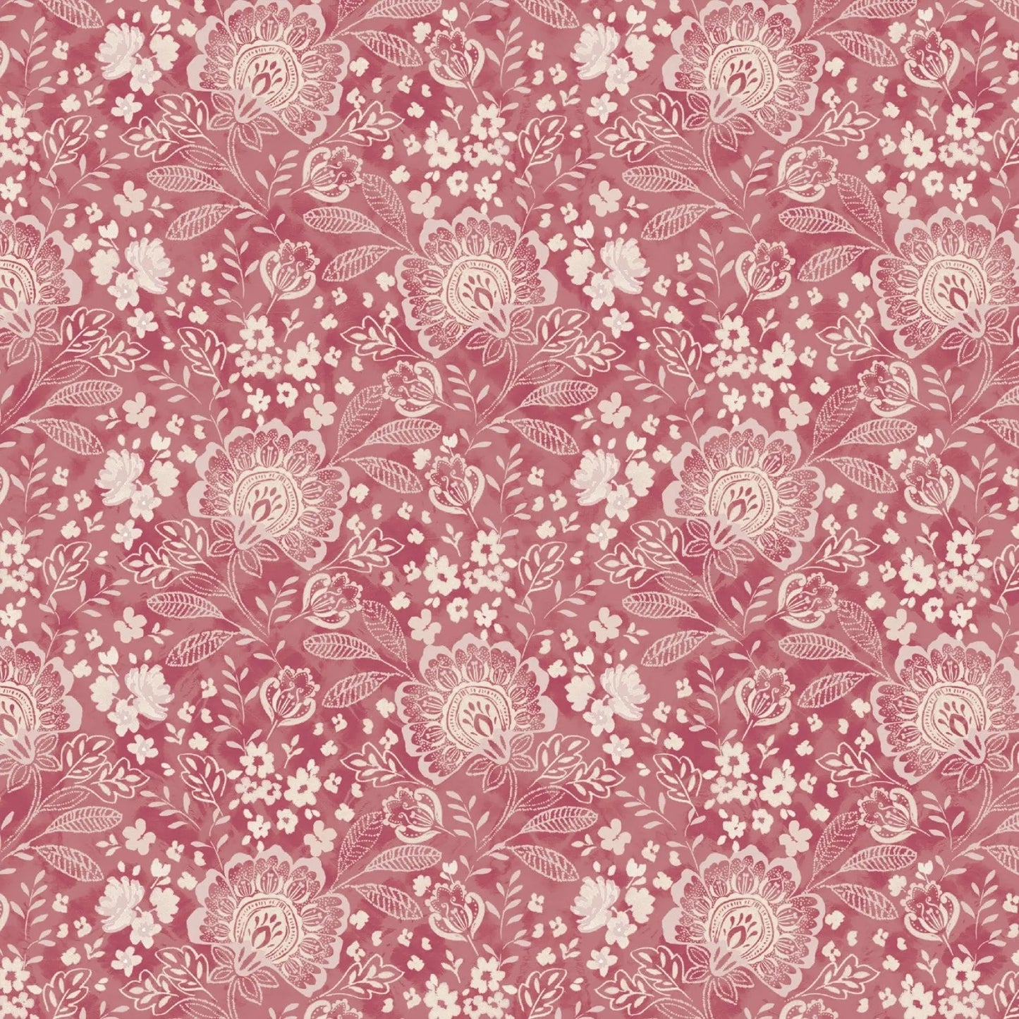 Pink Jacobean Allover Elizabeth Wideback Fabric Per Yard - Prismatic Fiber Arts