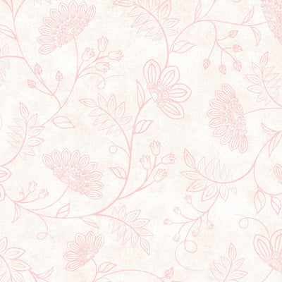 Pink Operetta Flowering Vines Cotton 43"/44" Fabric Per Yard - Prismatic Fiber Arts