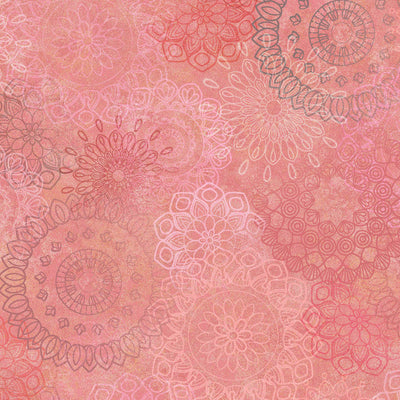 Pink Operetta Lace Flowers Cotton 43"/44" Fabric Per Yard - Prismatic Fiber Arts