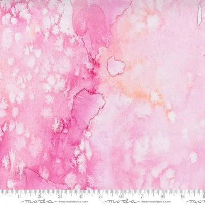 Pink Petal Flow Basic Watercolor Painting 44"/45" Fabric Per Yard - Prismatic Fiber Arts