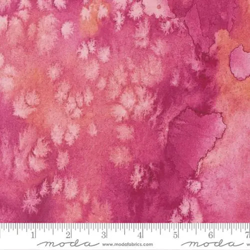 Pink Rose Flow Basic Watercolor Painting 44"/45" Fabric Per Yard - Prismatic Fiber Arts