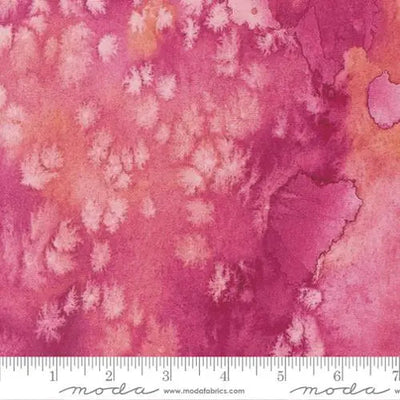 Pink Rose Flow Basic Watercolor Painting 44"/45" Fabric Per Yard - Prismatic Fiber Arts