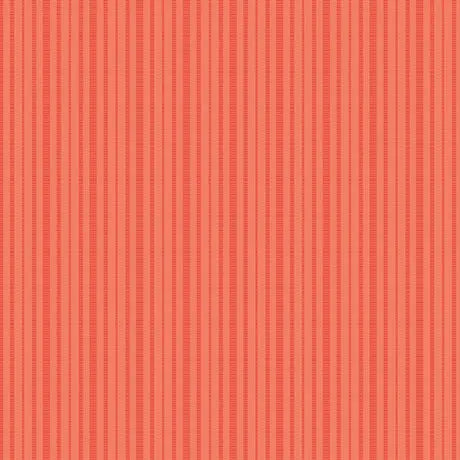 Salmon Dahlias at Dusk Stripe Cotton 44"/45" Fabric Per Yard - Prismatic Fiber Arts
