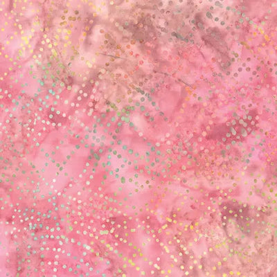 Pink Wave Dots Cotton 44"/45" Fabric Per Yard - Prismatic Fiber Arts