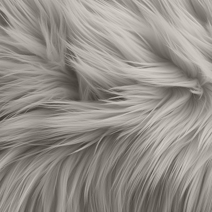 Luxurious Shaggy Faux Fur Tablecloth | Elegant Faux Fur for Dining Table by FabricLA - Prismatic Fiber Arts