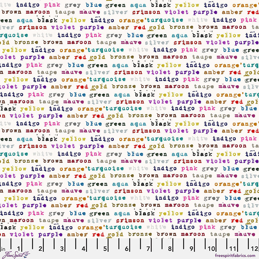 Polychrome Paper Stamped Cotton 44"/45" Fabric Per Yard