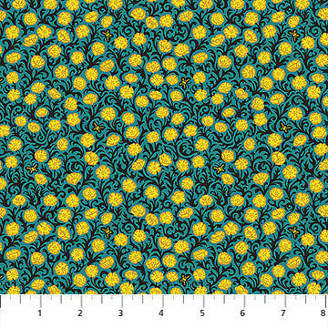 Poppies Bonnet Yesterday Cotton 44"/45" Fabric Per Yard - Prismatic Fiber Arts