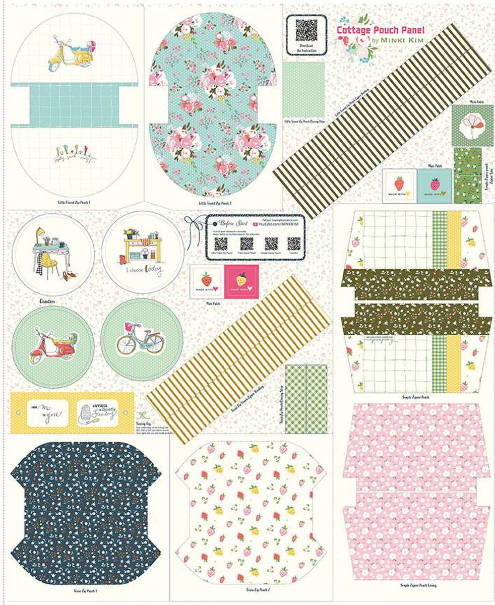 Pouch Panels Cottage Pouch 35 1/2" x 43 1/2" Panel - Prismatic Fiber Arts