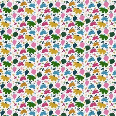 Press Play Flowers 43"/44" Fabric Per Yard - Prismatic Fiber Arts