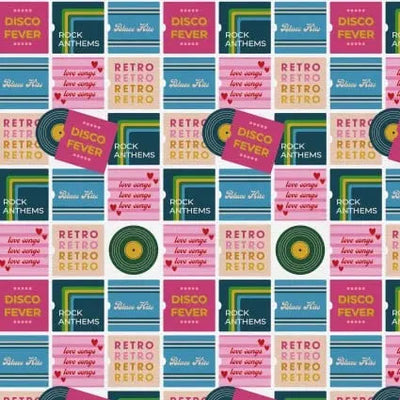 Press Play Record Breaking 43"/44" Fabric Per Yard - Prismatic Fiber Arts