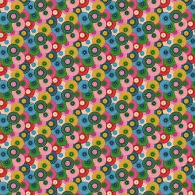 Press Play Record Overlap 43"/44" Fabric Per Yard - Prismatic Fiber Arts