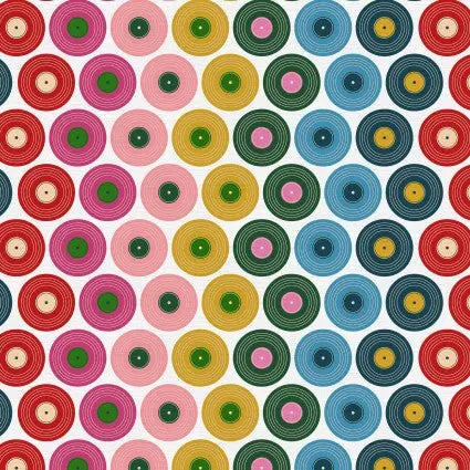 Press Play Record Stripe 43"/44" Fabric Per Yard - Prismatic Fiber Arts