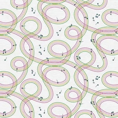 Press Play Treble Clef 43"/44" Fabric Per Yard - Prismatic Fiber Arts